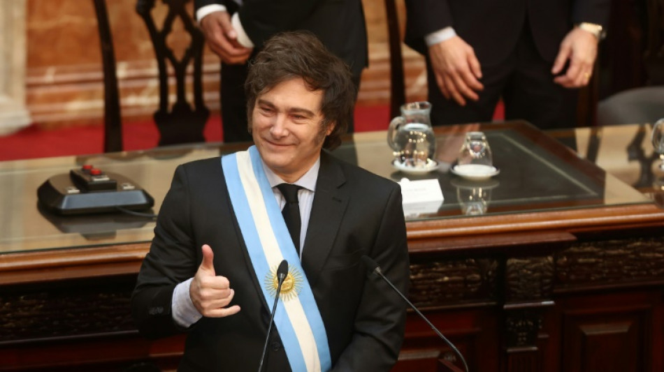 Argentiniens Pr&auml;sident Milei stellt Haushaltspl&auml;ne im Kongress vor