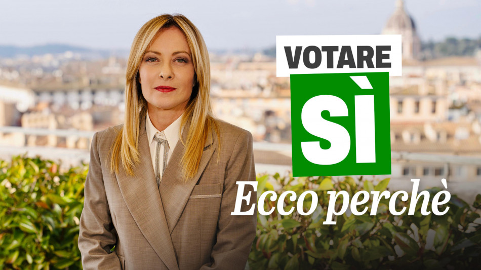 Meloni posta un video sul referendum, 'andate e votate SI, riguarda tutti'