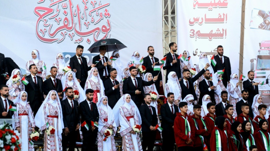 Mass wedding brings hope amid destruction in Gaza