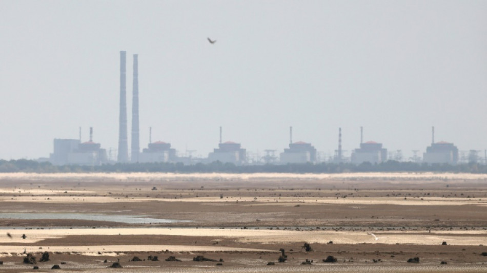Feuer am K&uuml;hlturm des Atomkraftwerks Saporischschja in S&uuml;dukraine