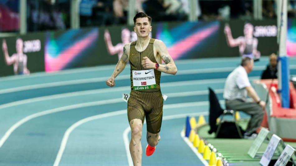 Athl&eacute;tisme: Ingebrigtsen vedette de Li&eacute;vin avec deux records du monde en salle du 1.500 m et du mile
